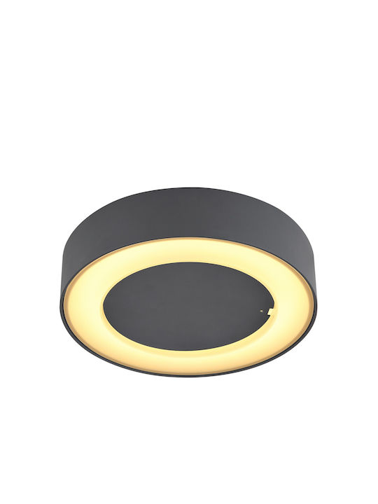 Globo Lighting Επιτοίχια Εξωτερική Πλαφονιέρα LED IP54 12W με Θερμό Λευκό Φως