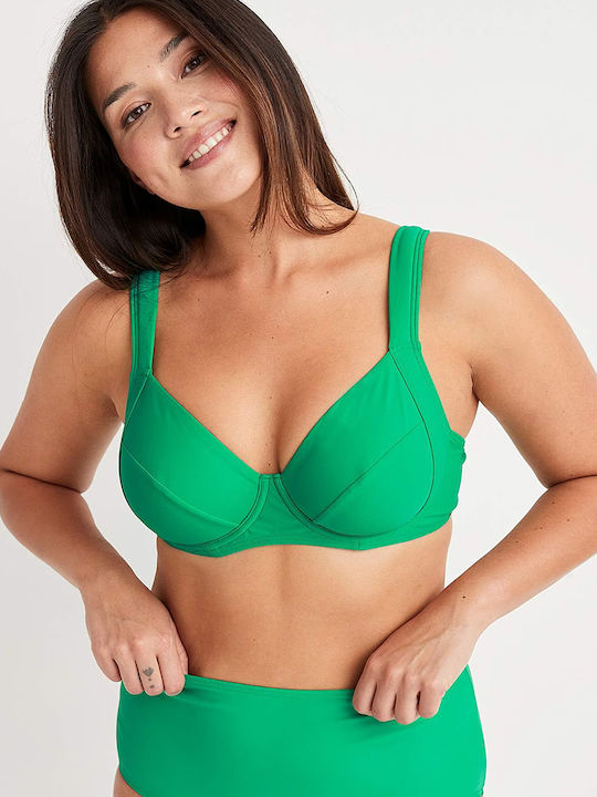 Happy Sizes Bikini Σουτιέν Πράσινο