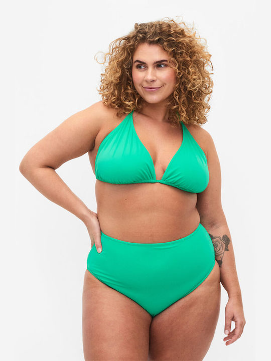 Happy Sizes Triangle Bikini Top Green -ΠΡΆΣΙΝΟ