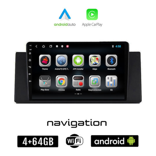 Booma Sistem Audio Auto pentru BMW X5 (E53) / X5 1999-2006 (Bluetooth/USB/WiFi/GPS/Apple-Carplay/Android-Auto) cu Ecran Tactil 9"