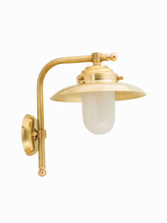 Lido Wall-Mounted Outdoor Light with Shade IP64 E27 Gold