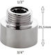 Remer Male/Female Pneumatic Fitting Brass 1/2" 50.8mm 5061234