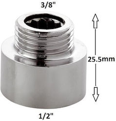 Remer Männlich/Weiblich Pneumatische Verschraubung Messing 3/8" / 1/2" 203.2mm 5063812