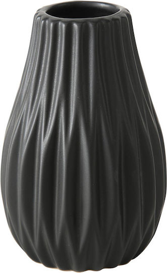 PanOikos Ceramic Vase Black 8x8x14cm