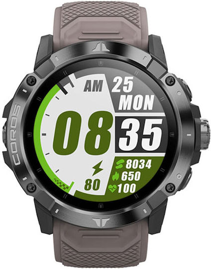 Coros Vertix 2 Titan 50mm Wasserdicht Smartwatch mit Pulsmesser (Obsidian)