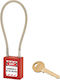 Thirard Plastic Padlock with Cable with Key 38mm Red 1pcs