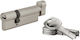 Thirard Lock Cylinder Security 40mm (30-10) with Knob and 5 Keys Silver