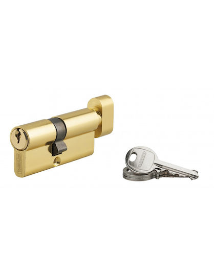 Thirard Lock Cylinder Security 70mm (40-30) with Knob and 3 Keys Gold