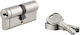 Thirard Lock Cylinder Security 70mm (35-35) with 4 Keys Silver