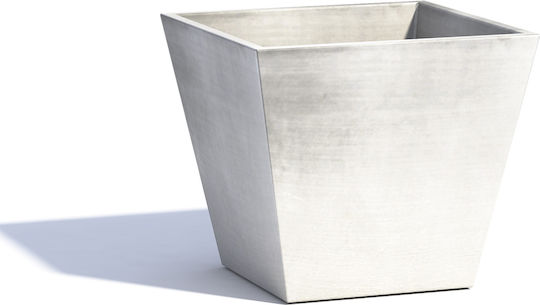 Ecopots Roterdam Pot Plastic White Grey 20x20x17.5cm.