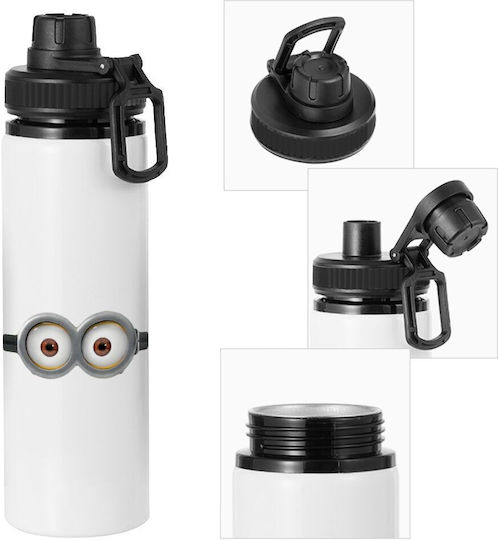 Koupakoupa Kids Water Bottle Minions Aluminium with Screw Cap Non Spill 850ml