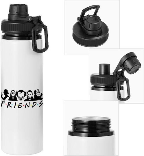 Koupakoupa Kids Water Bottle Halloween Aluminium with Screw Cap Non Spill 850ml