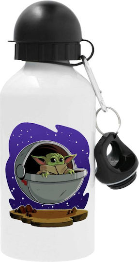 Koupakoupa Kids Water Bottle Star Wars Aluminium with Pop-Up Cap White 500ml