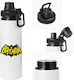 Koupakoupa Kids Water Bottle Batman Aluminium with Screw Cap Non Spill 850ml