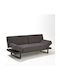 Three-Seater Couch Bed Gray 194x89x84 cm