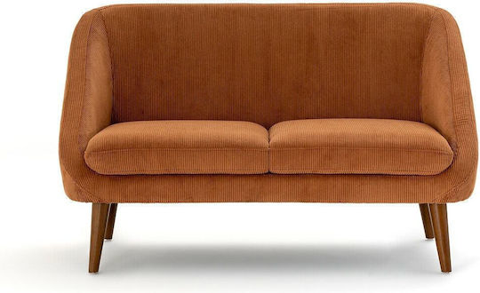 Doppelsitzer Sofa Samt Orange 130x80x80cm