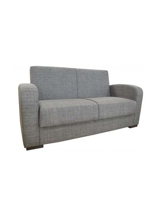 Two-Seater Fabric Sofa Bed with Storage Space Gray 170x80cm