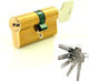 Gevy Lock Cylinder Security 90mm (40-50) with 5 Keys Gold