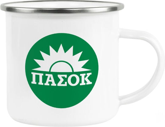 Koupakoupa PASOK Mug Enamel White 360ml