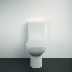 Ideal Standard Rimless Floor-Standing Toilet and Flush that Includes Soft Close Cover White