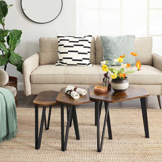 Zigon Coffee Table Set Brown Zigon Coffee Table Set Brown