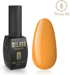 Milano Cosmetic Neon 06 Metallisch Orange Gel Nagellack Menge (ml) 8