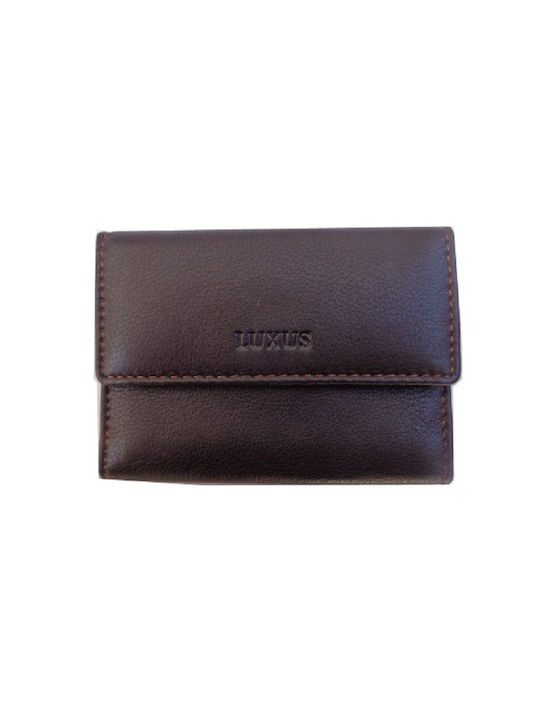 Luxus Men's Leather Card Wallet Brown