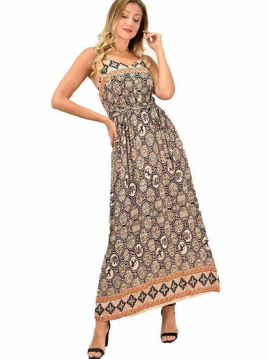 Potre Sommer Maxi Kleid Beige