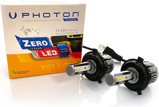Photon Lampen Auto H4 / H3 LED Gelb 12-24V 2Stück