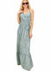 Potre Summer Maxi Dress Wrap Light Blue