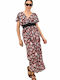 Potre Summer Maxi Dress Wrap Floral