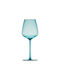 Marine Business Set of Glasses for White and Red Wine made of Plastic in Turquoise Color Stemmed 325ml 6pcs