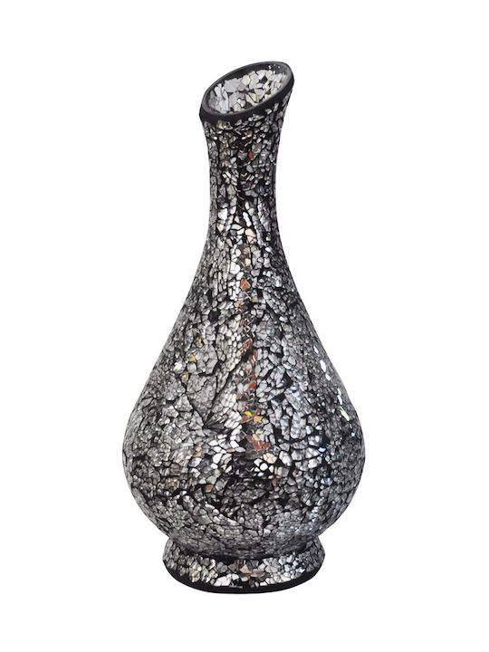 Sinialo Decorative Vase Black 16x16x35cm
