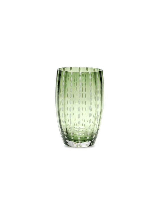 Zafferano Set de pahare pentru apa din Sticlă în Culoarea Verde 320ml 2buc
