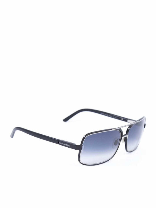 Dolce & Gabbana Men's Sunglasses with Black Metal Frame and Gray Gradient Lens DG2048 0478G