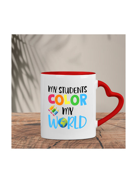 Tasse aus Porzellan My students color my world 4714636 1Stück