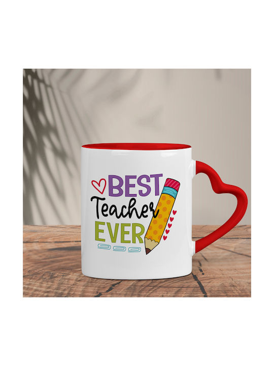 Tasse aus Porzellan Best Teacher Ever 4704955 1Stück