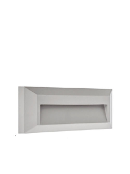 Alfa Linea Επιτοίχια Εξωτερική Πλαφονιέρα LED IP65 2W με Θερμό Λευκό Φως