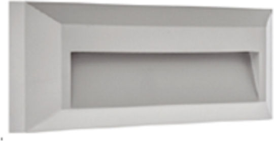 Alfa Linea Επιτοίχια Εξωτερική Πλαφονιέρα LED IP65 2W με Θερμό Λευκό Φως