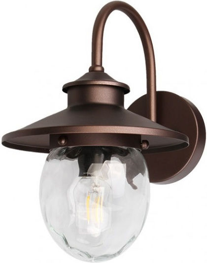 Power Led Επιτοίχια Εξωτερική Πλαφονιέρα E27 IP44