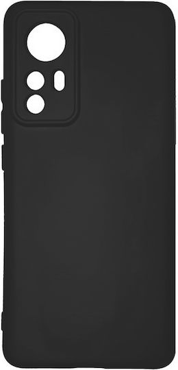 Umschlag Rückseite Silikon / Stoff Schwarz (Xiaomi 12 Pro)