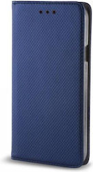 Smart Magnet Book Δερματίνης / Σιλικόνης / Συνθετική Navy Μπλε (Moto G50)