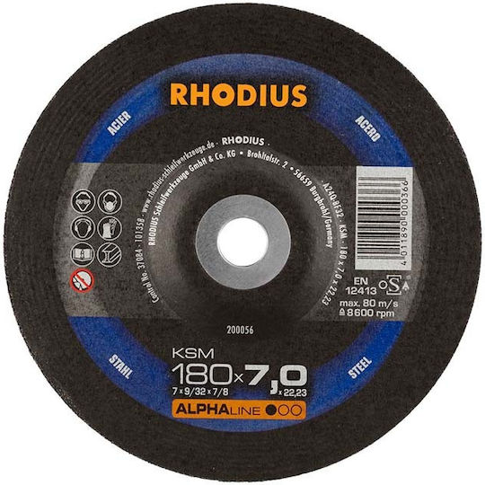 Rhodius Δίσκος Κοπής Μετάλλου 180mm