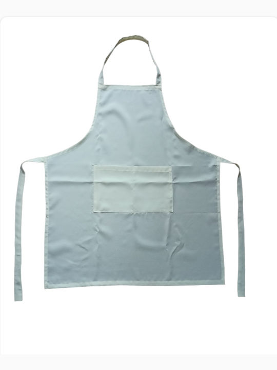 White Line Apron Blue 87x77cm