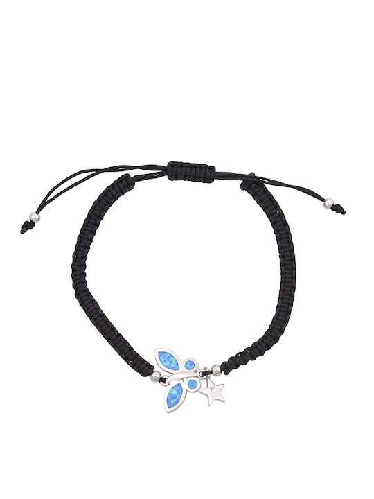 Sava Jewellery Damen Makramee-Armband aus Silber 12 cm