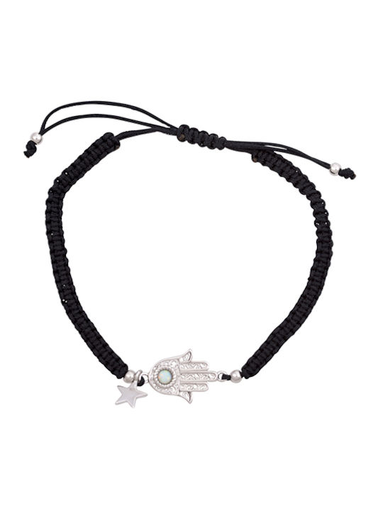 Sava Jewellery Damen-Makramee-Armband aus Silber 12 cm