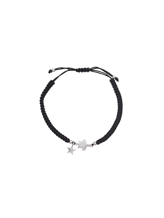 Sava Jewellery Damen-Makramee-Armband aus Silber 12 cm