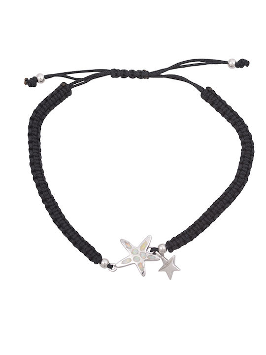 Sava Jewellery Damen-Makramee-Armband aus Silber 12 cm