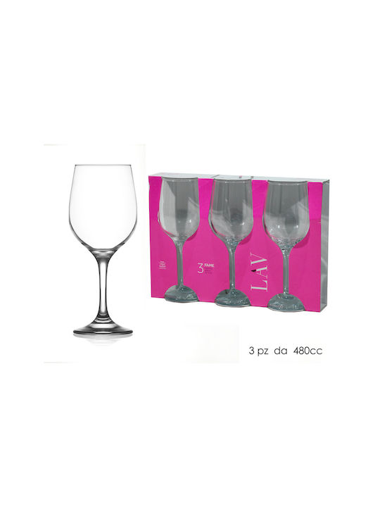 General Trade Gläser-Set für Weiß- und Rotwein aus Glas Stapelbar 480ml 3Stück