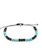 LifeLikes Three Turquoise Enallax Men's Bracelet Macrame made of Cord